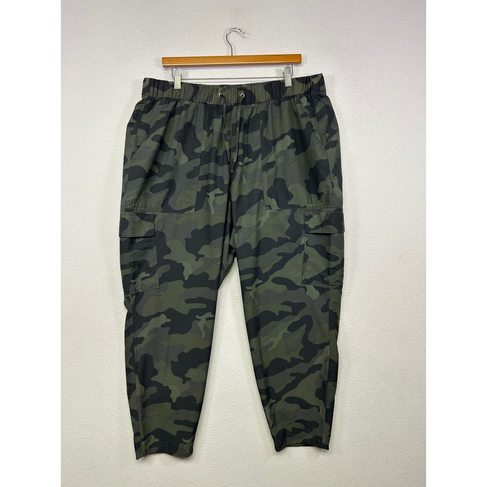 Gorpcore Tactical Old Navy Active Mens XL Green Camo StretchTech Cargo Joggers